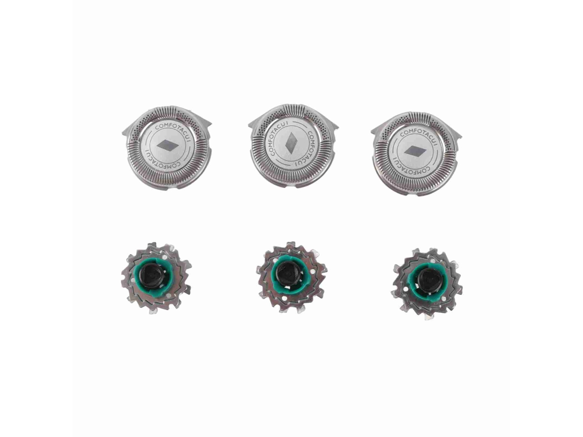 Lâminas De Substituição Para Barbear Elétrico, Cabeças De Lâmina Redondas Em Metal, Fáceis De Trocar, Compatíveis Com Rq1150 Rq1151 Rq1160