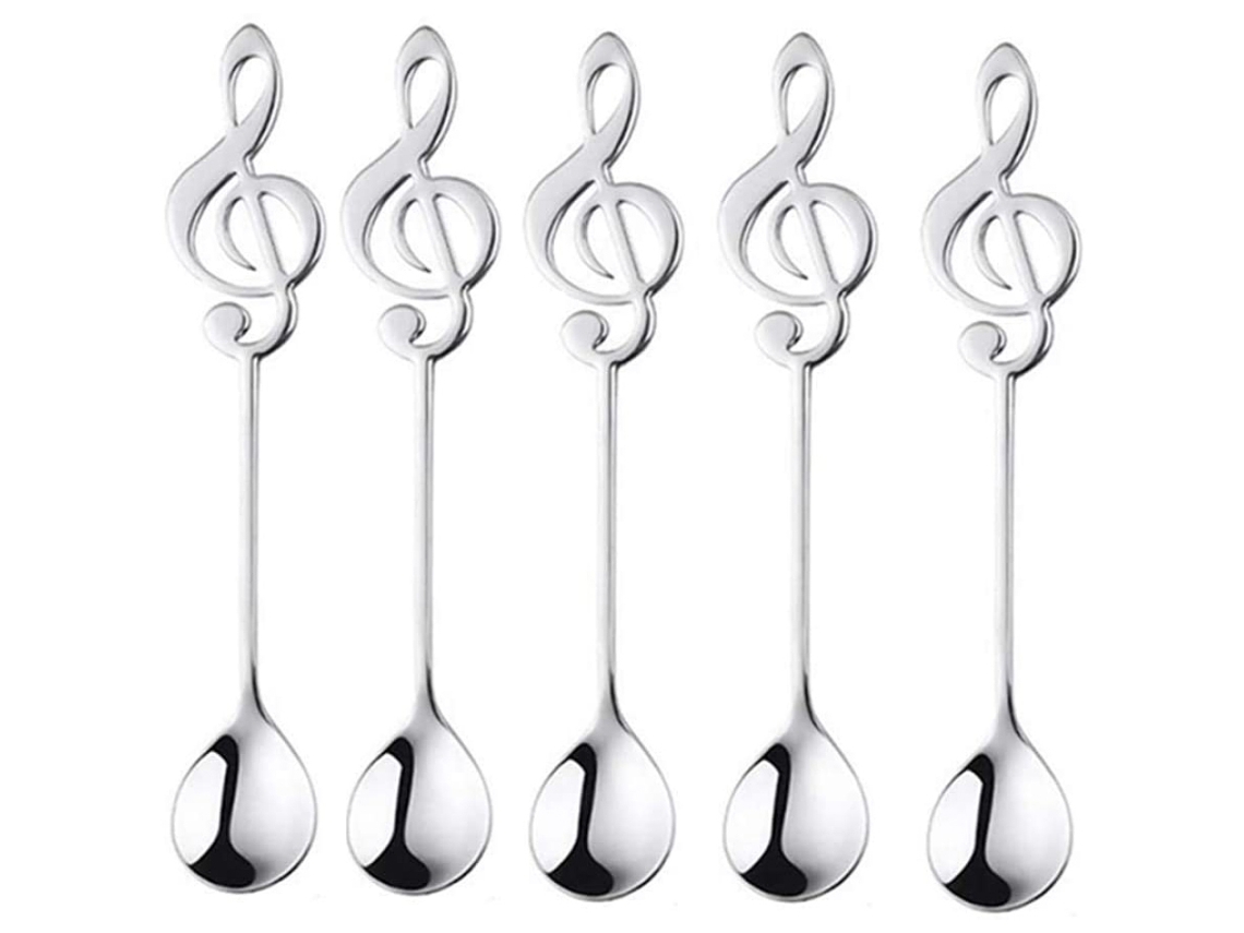 Set de 4 Cucharas Decorativas en Forma de Nota Musical NEVEANCE