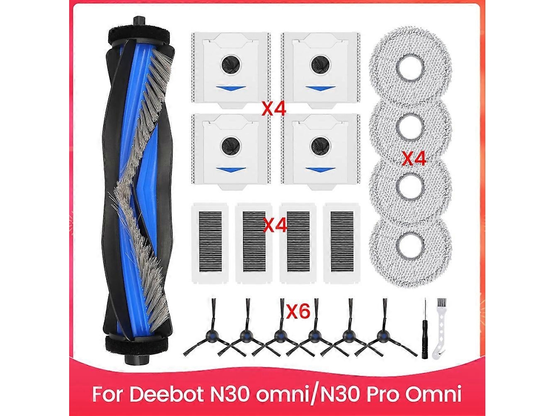 Kit de acessórios para aspirador robô N30 Omni e N30 Pro Omni - Peças de reposição