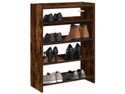 Zapatero | Armario Zapatero Madera Contrachapada Roble Ahumado60x25x62 Cm
