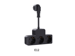 Fio De Extensão 4000w, 3 Tomadas® Com Bloqueio Infantil, pretoczhhmart