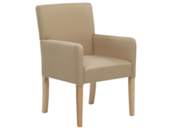 Silla de diseño BELIANI Rockefeller de Poliéster Beige 58x60x89