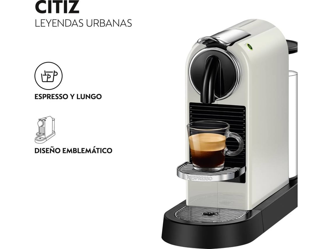Cafetera de Cápsulas DELONGHI Nespresso CitiZ EN167CW Blanco