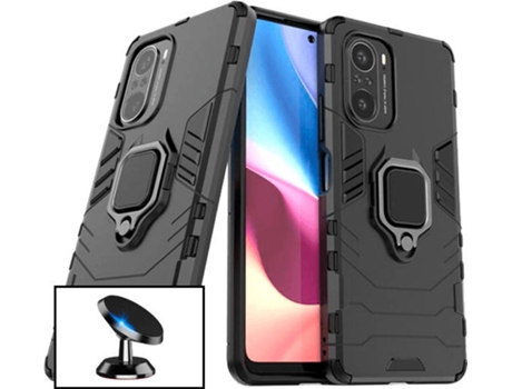 Kit Carcasa y Soporte Magnético Xiaomi Poco F3 PHONECARE Military Defender Negro