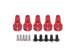 5 Brazos De Servo De Aluminio 25t M3 31mm Para Coches Rc Redcat Axial Scx10 D90 Hpi Rojo