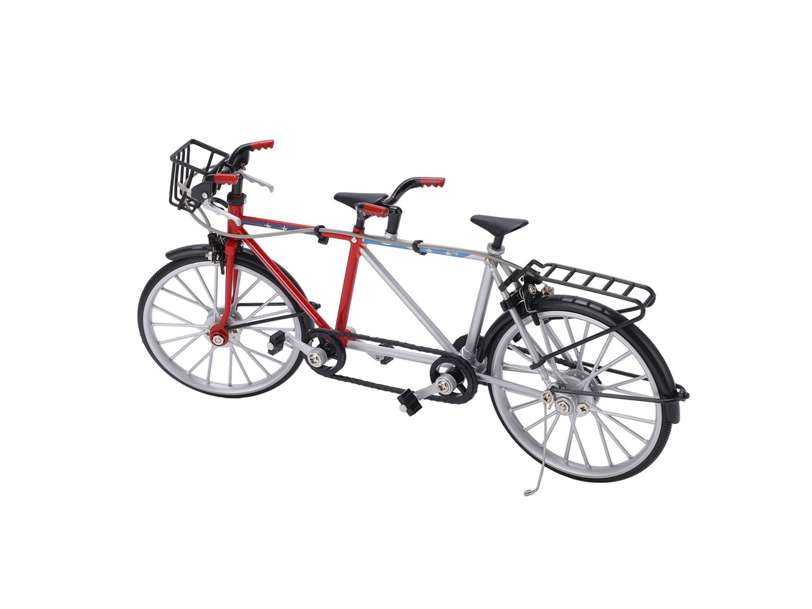 Bicicleta tándem modelo 1/10, bicicleta de simulación extraíble para niños y niñas, regalos de cumpleaños, decoración de mesa para el hogar.