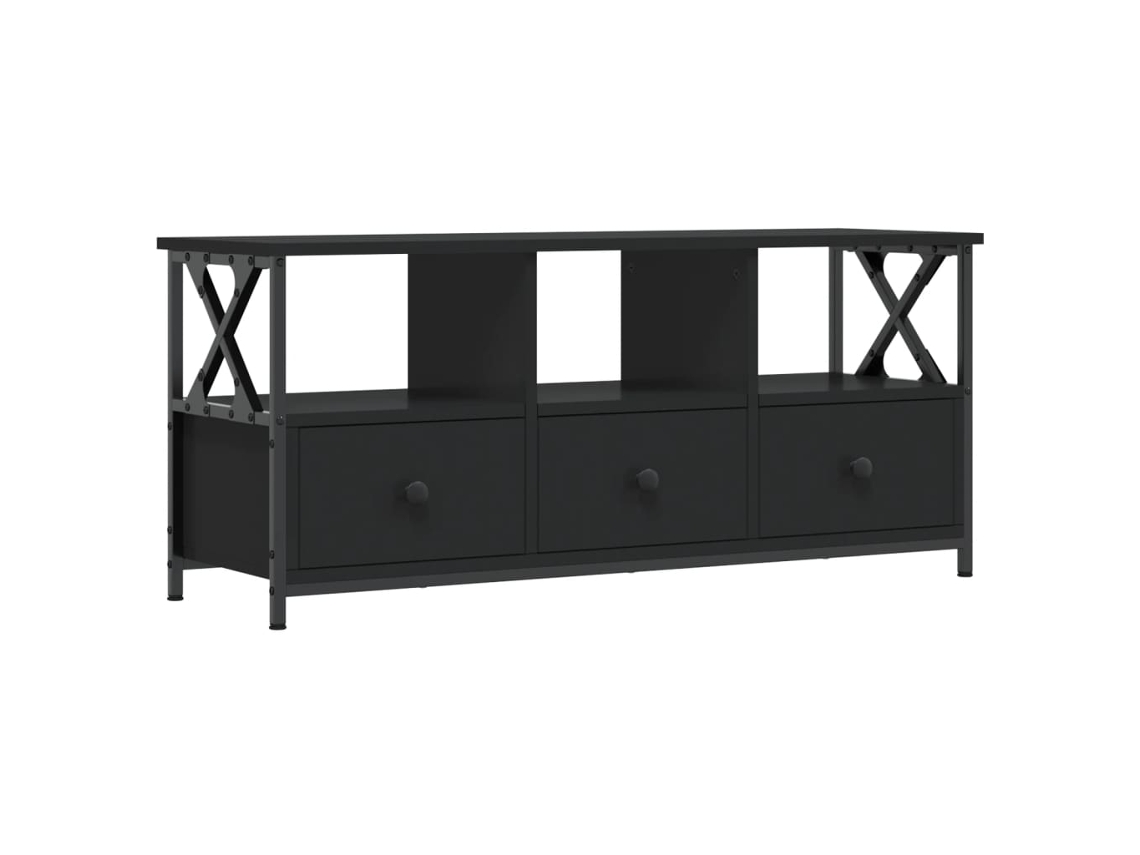 Mueble De Tv VIDAXL Negro Madera contrachapada (102x33x45 cm)