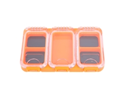 Caja Pequeña Multifuncional E Impermeable Para Guardar Señuelos Y Accesorios De Pesca - Naranja