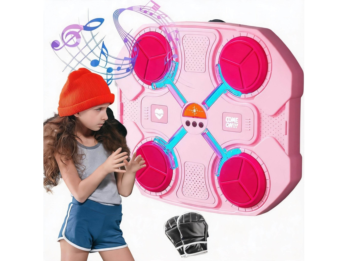 Máquina De Boxeo Bluetooth Para Entrenamiento, Soporte De Pared Para Golpes - Rosa Digitallab