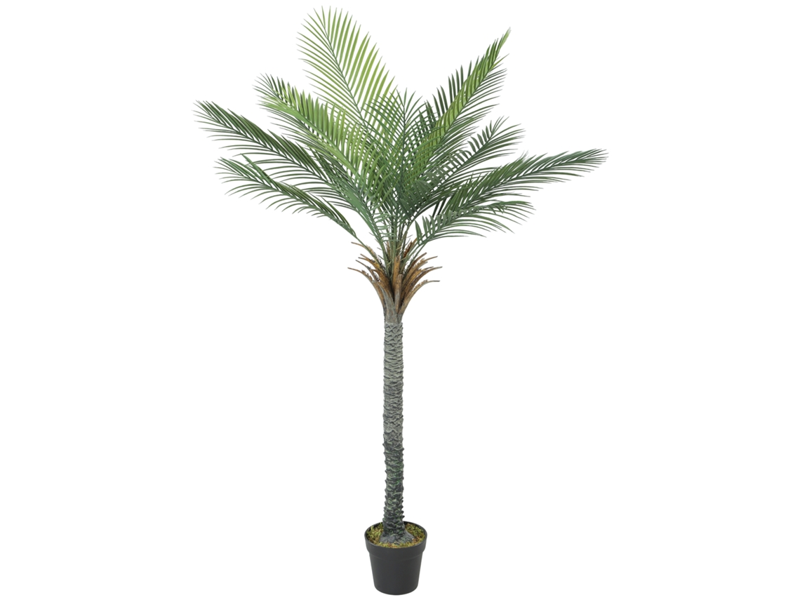 Planta Artificial Decorativa 180 Cm Palmera Artificial Con Maceta Y Hojas Para Interior Verde
