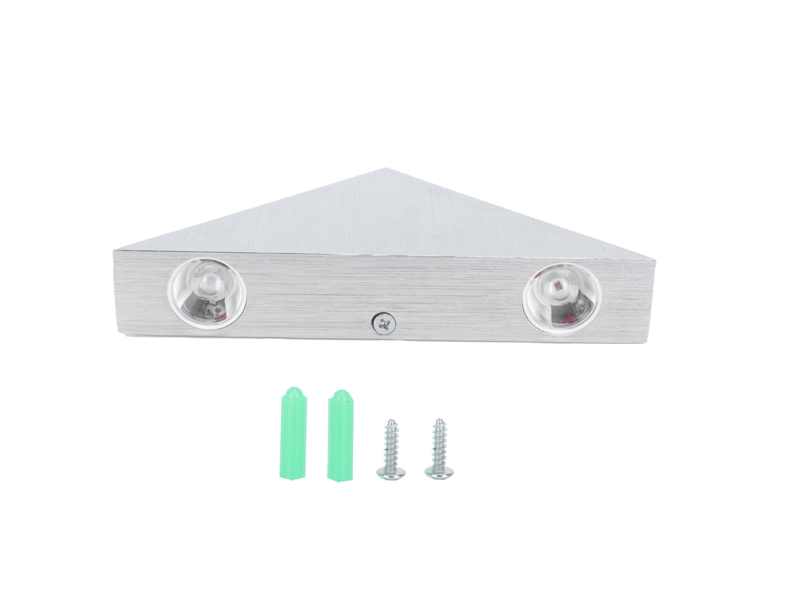 Lámpara De Pared Led 9w, Moderna, Triangular Aluminio, Para Dormitorio, Pasillo O Recibidor.