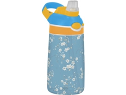 Botella De Agua Portátil Tritan Con Tapa Y Asa Para El Colegio, Niños Niñas, Azul Blanco Grado Alimenticio