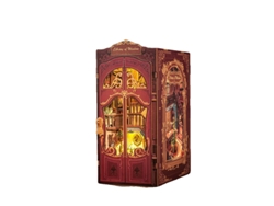 Kit de montaje de diseño en miniatura para armar, incluye luz LED, Biblioteca de la Sabiduría