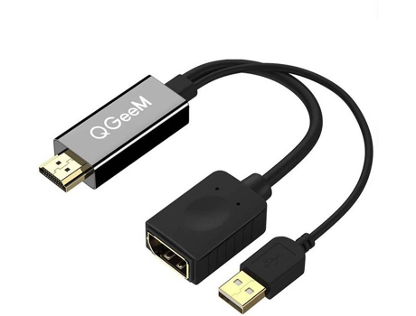 Adaptador QGEEM HD01 (HDMI - 0.1 m - Negro)