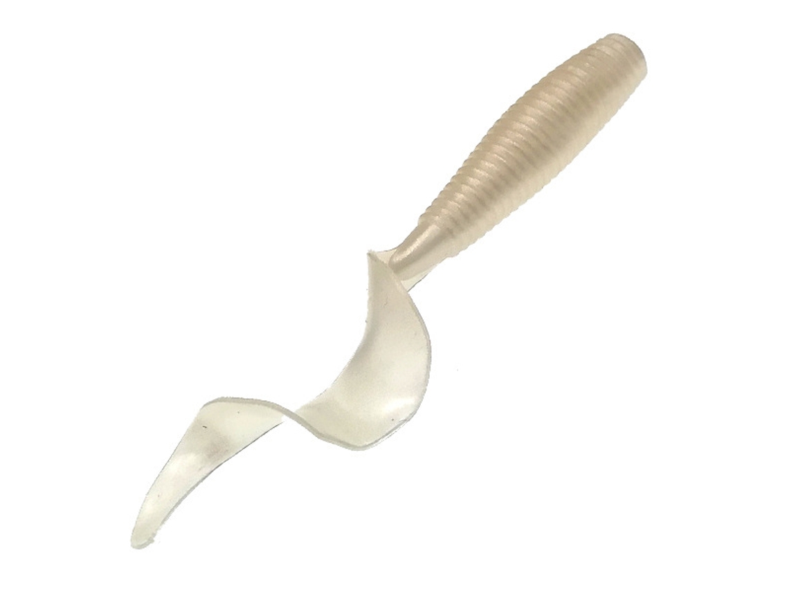 (blanco 85 Mm) Paquete De 10 Cebos De Silicona Sintética Para Peces, Cebo Blando, Ligeramente Salado