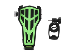Soporte De Teléfono Para Bicicleta Montaña Pvc Porta Celular Manillar Bicicleta (negro Verde)