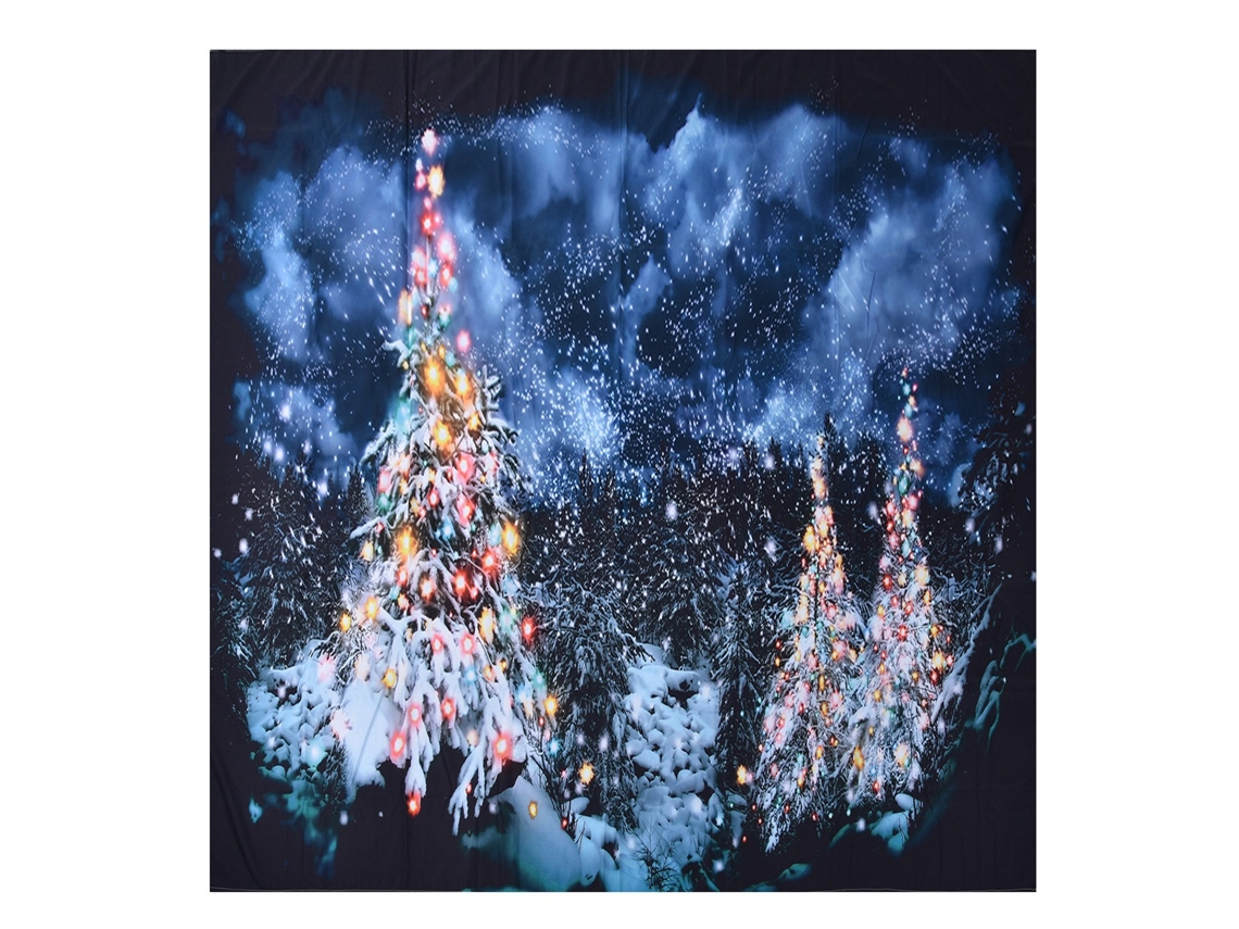 Tapiz navideño de fibra de poliéster de 150x150 cm.