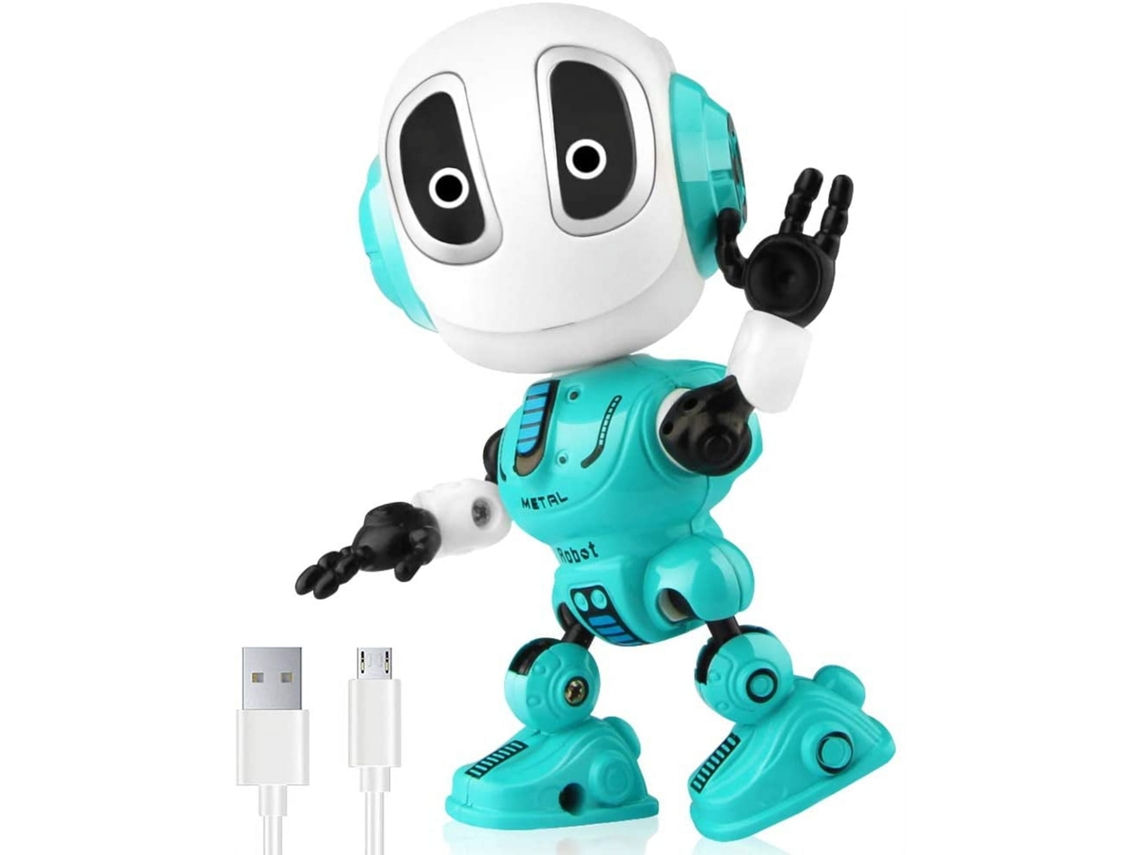 Juguete Robot Parlante - Mini Robot Infantil De Grabación Interactiva Azul Gertiz