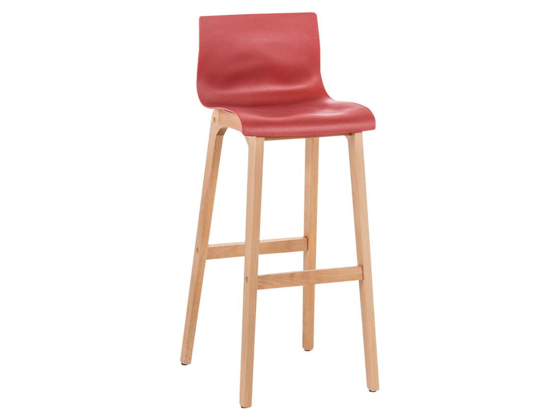 Taburete de bar Hover Natura rojo CLP