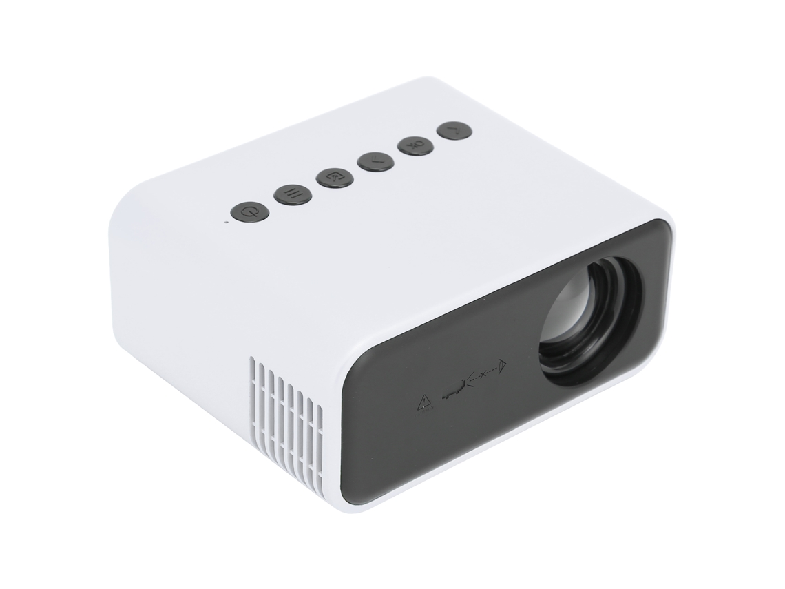 Miniproyector Led Portátil Para Cine En Casa 1080p Con Altavoz Para Películas Y Vídeos, Enchufe Estadounidense, Blanco.