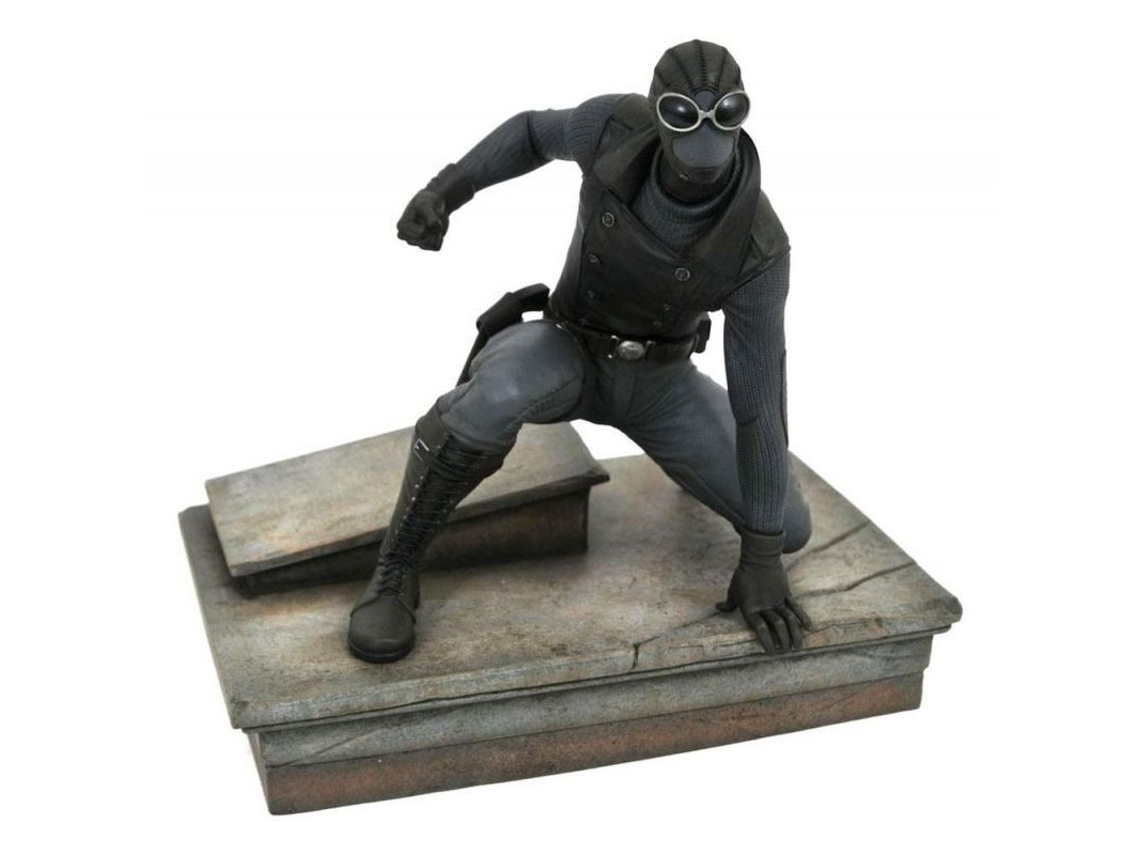 Estatua de Spider-Man de Marvel con traje negro de 18 cm B.active