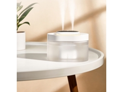 Humidificador de aire LED de 1 litro con dos boquillas y batería recargable de 2000 mAh. Mdug (blanco)