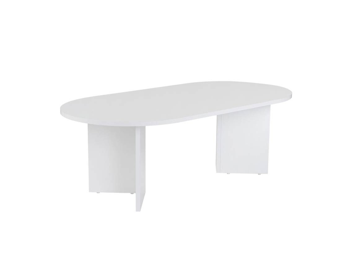 Mesa de centro ovalada Azos con efecto travertino 119x60cm Concept U