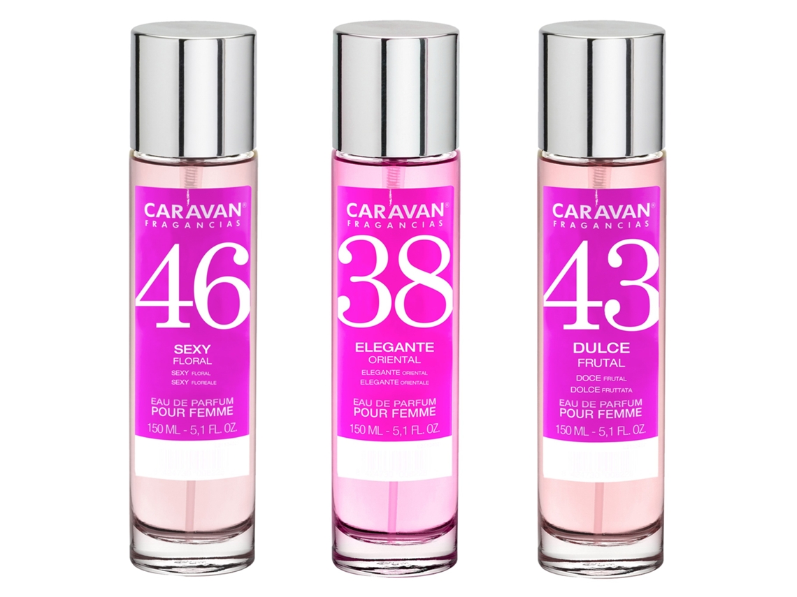 3x CARAVAN Perfumes de Mujer Nº43 Nº38 Nº46 de 150ml