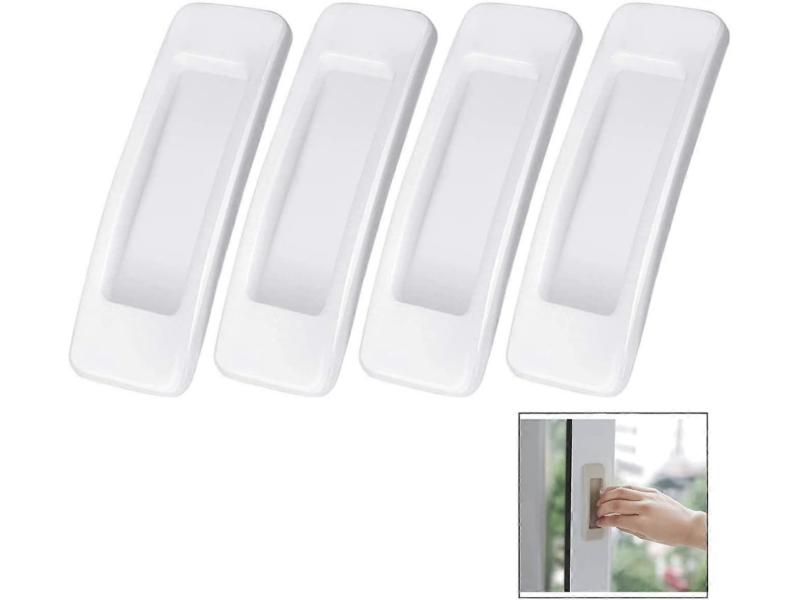 4 Manejos Adhesivos Para Puertas Deslizantes - Blancos, Fácil Instalación, Decoración Hogar