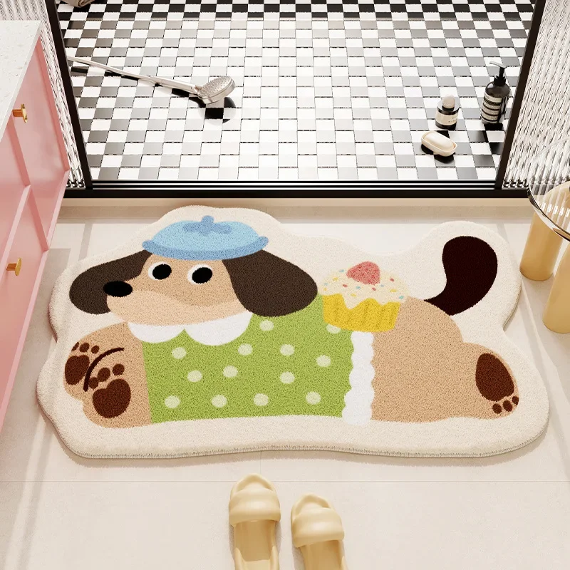 (estilo 2 40 X 60 Cm) Bonita Alfombra De Baño De Dibujos Animados, Absorbente Y Suave