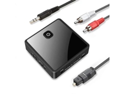 Transmisor y receptor Bluetooth 5.0 con entrada auxiliar de 3,5 mm y salida óptica inalámbrica. GOKOCO