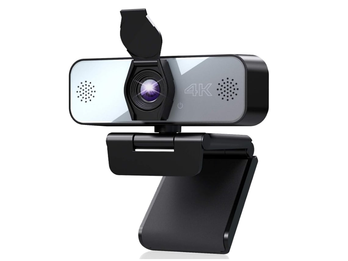 Cámara web 4k con micrófono, transmisión en directo para PC, portátil, Mac, videollamadas, cámara web con cubierta de privacidad, color negro USHION