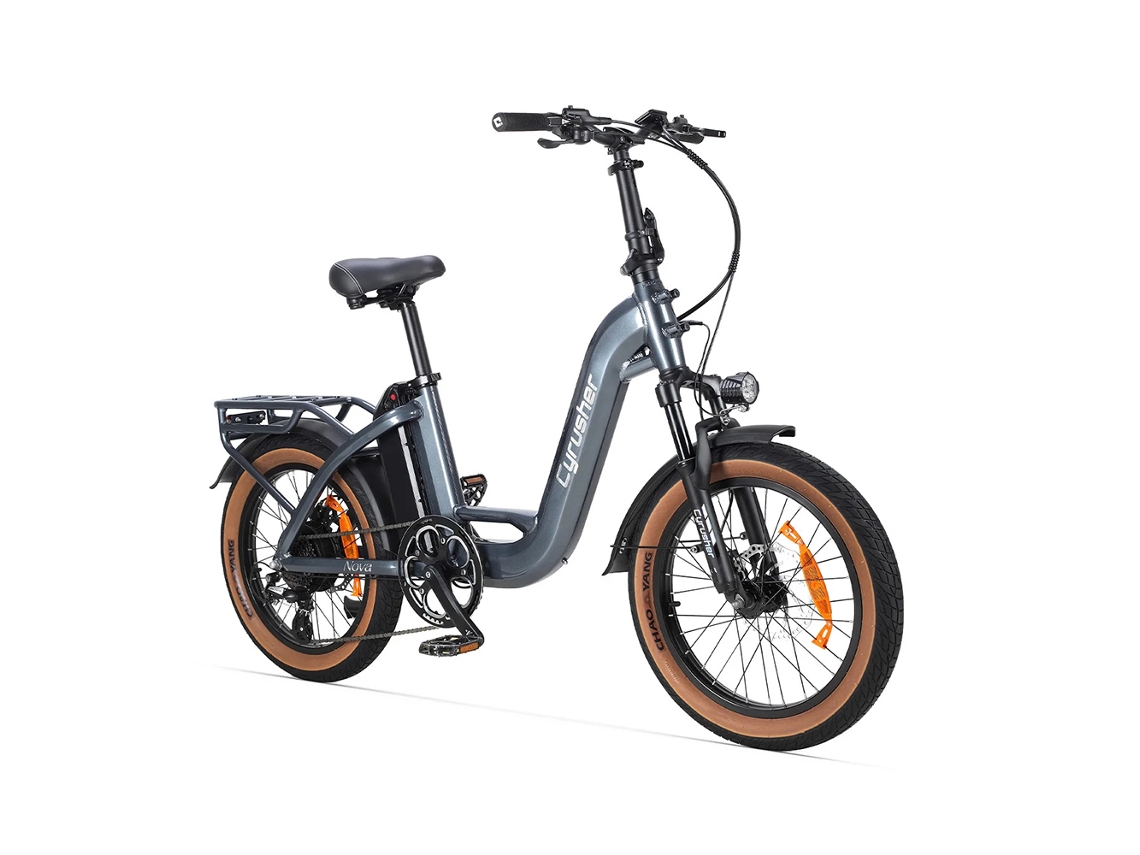 Bicicleta eléctrica Cyrusher Nova 20 con cuadro abierto, motor de 250 W, batería de 36 V y 15 Ah