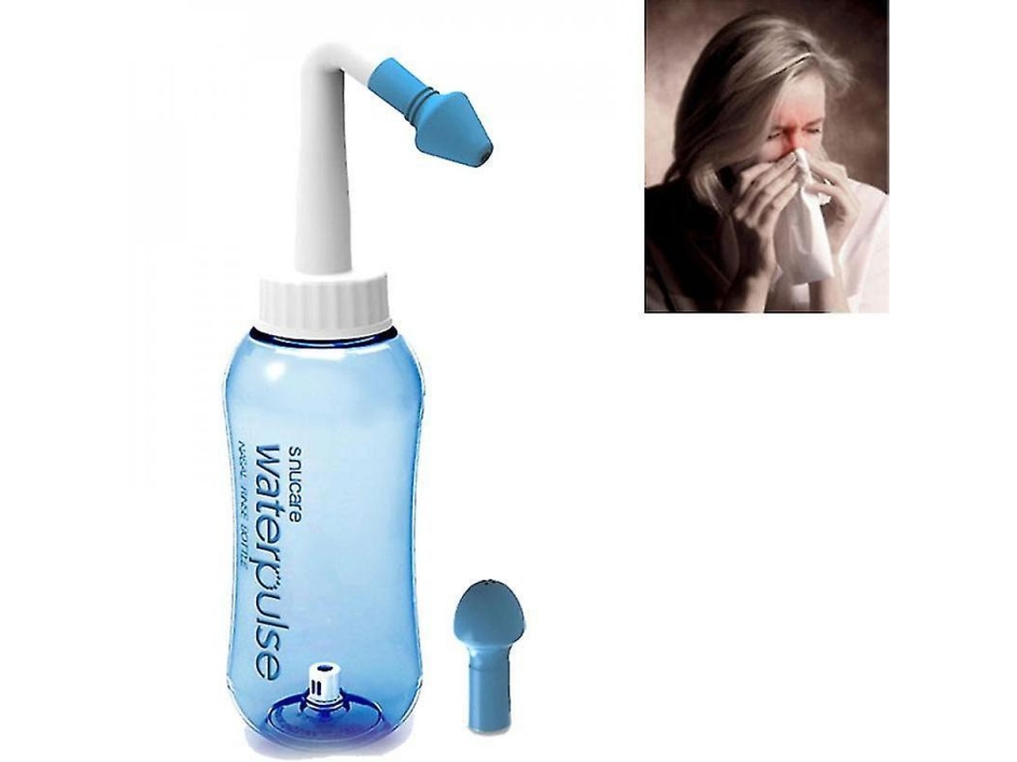 Frasco Para Lavado Nasal De 300 Ml Con Sobres De Solución Salina, Limpiador Nasal, Irrigador Nasal Xxl