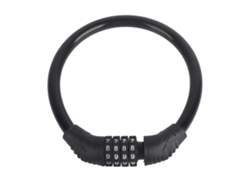 Candado De Cable Para Bicicleta De Seguridad Alta Con Código De 4 Dígitos Antirrobo Para Uso Al Aire Libre Negro