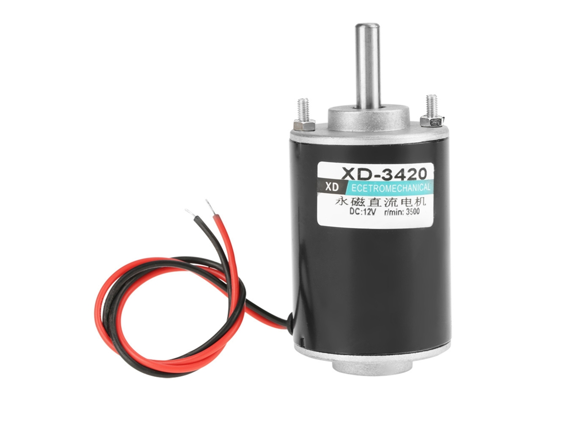 Motor De Cc De Imán Permanente Xd-3420 30w De Alta Velocidad 12v 3500rpm Cw/ccw