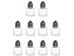 10 Frascos Mini Para Condimentos De Cristal Con Tapa Para Sal Pimienta Especias En Cocina Y Barbacoa 4.5x3cm Transparente