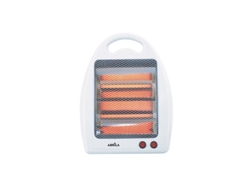 Estufa Eléctrica De Cuarzo 800w Blanco 2 Potencias 2 Elementos Portátil Asa Antivuelco 39,5x30x14,5cm Ígneo