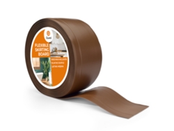 Zócalo de PVC 100x25 mm, 25 m, flexible, suave, marrón Quest