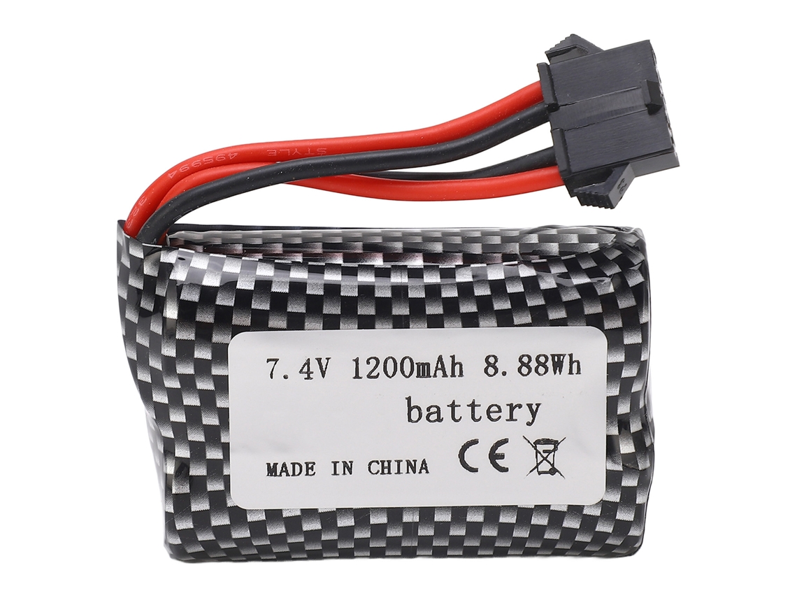 Batería De Litio Rc De 7,4 V Y 1200 Mah Con Conector Sm-5p Para Coches Teledirigidos Crawler.