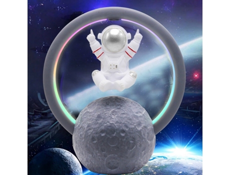 Altavoz Bluetooth Levitación magnética Astronauta Astronauta Rgb Mini Radio portátil Audio Subwoofer 598A Plata