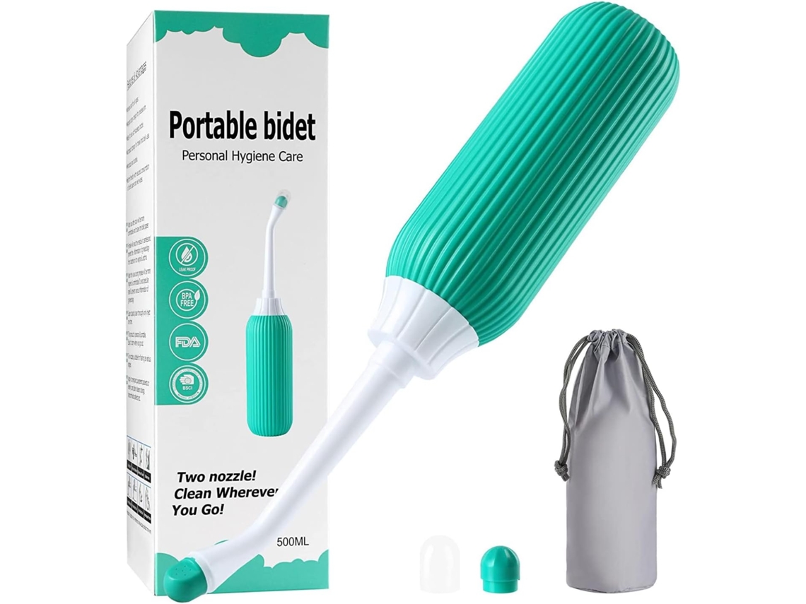 Bidé portátil de viaje, irrigador perineal, 500 ml de volumen