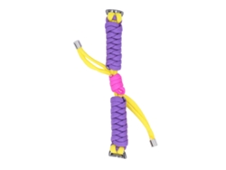 Pulsera Elástica De Nailon Tejido Para Mi Band 8, Repuesto, Color Morado Oscuro Y Amarillo.