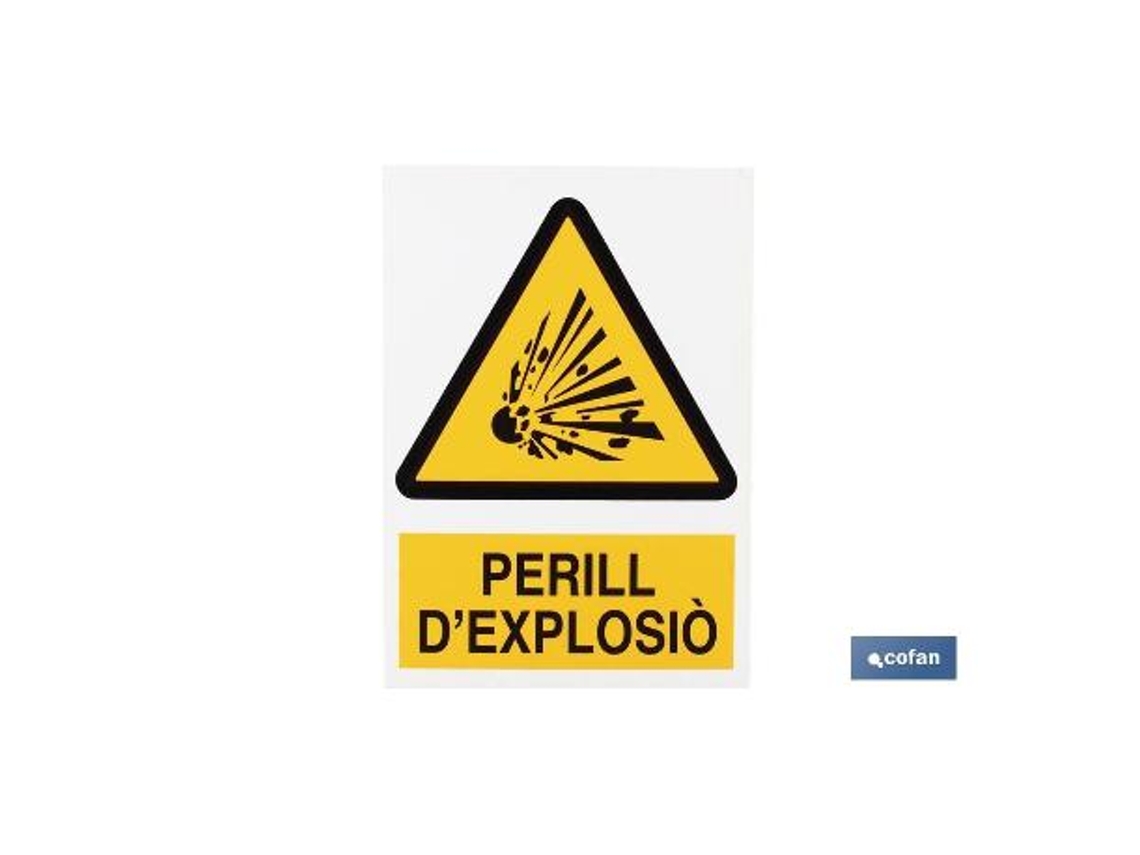 Señal poliestireno 297x210 mm perill dexplosiò