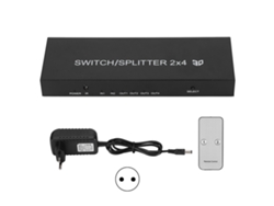 Conmutador Hdmi 2.0, 2 Entradas, 4 Salidas, Uhd 4k Para Ps4, Enchufe Europeo, Interfaz Multimedia Hd
