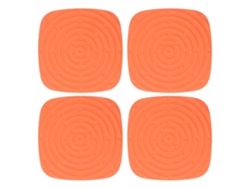 Juego De 4 Alfombras Lavables De Pvc Para Nido De Gallinas De 30x30 Cm Con Recolector De Huevos, Color Naranja.