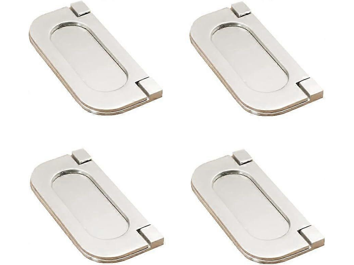 Manijas Invisibles 4 Piezas Acero Zinc Aleación Cajones Armarios Cocina Diseño Integrado Sencillo 75x35mm