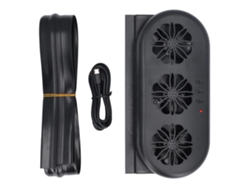 Ventilador USB para coche con 3 ventiladores, enfriamiento rápido y eliminación de olores.