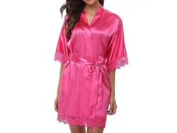 Bata De Satén Para Novia, Bata De Baño, Kimono, Camisón, Tallas S-xxl