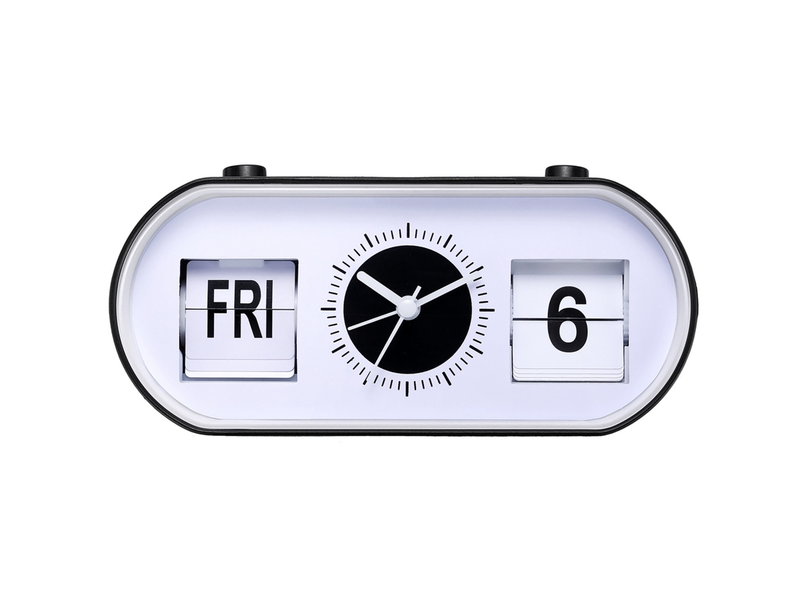2026 Store-reloj Despertador Manual Flip Silencioso Simple Moderno Con Función De Calendario Para Hogar Decoración Escritorio